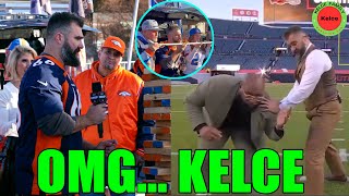 OMG Jason Kelce in Denver Broncos jersey rocks Tailgate party with Broncos fans [upl. by Anirt]