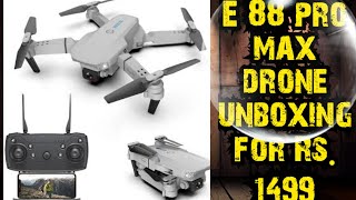 Drone unboxing with dual camera  E88 pro max drone [upl. by Cohlier]