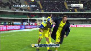 Serie A 20102011 Chievo 21 Inter Moscardellis Goal 20 [upl. by Aihsinyt]