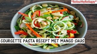 COURGETTE PASTA RECEPT MET MANGO SAUS [upl. by Lorrie]