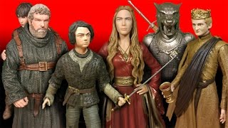 Dark Horse Deluxe Game of Thrones Cersei The Hound Hodor amp Bran Joffrey Arya Figures Review [upl. by Akit284]