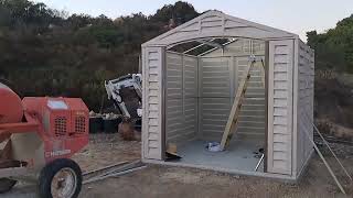 Duramax 8x8 shed review and assembly with concrete slab [upl. by Craig]