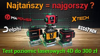 Test Niedrogich Poziomic Laserowych do 300zł 4D16 linii XTECH DELPHI BIGSTREN HILDA MAPOWER [upl. by Priestley]