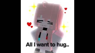 All I want to hug is you❤️💙  Minecraft Animation   Azumi X Alpha [upl. by Amaleta]