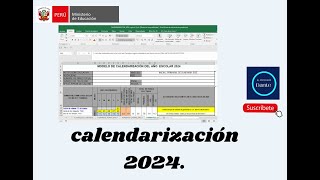 CALENDARIZACIÓN DEL AÑO ESCOLAR 2024 [upl. by Horter]