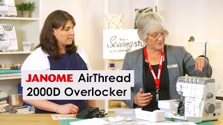 Janome AirThread 2000D Overlocker Overview [upl. by Siblee]