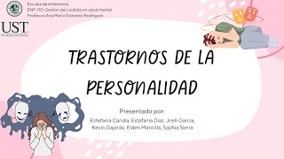 Trastornos de la personalidad cápsula de Salud Mental [upl. by Nahsad]