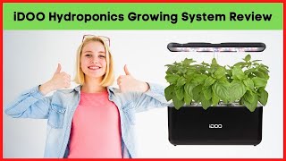 iDOO Hydroponics Growing System Review  Indoor Herb Garden Starter Kit with LED Grow Light [upl. by Brand]