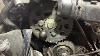 VW Golf 4 19 TDI timing belt and water pump replacement [upl. by Noffihc533]