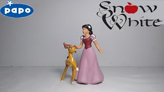 Papo Snow White and Fawn 39036 Figures Review [upl. by Keeryt]