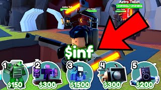 I Used INFINITE MONEY with DJ TV MAN Toilet Tower Defense [upl. by Armmat]