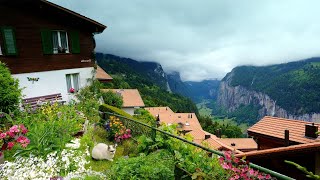 Wengen Switzerland 🇨🇭 walking tour 4K 60fps  The most beautiful Swiss villages [upl. by Ardnuasal983]