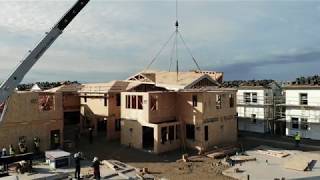 Panelized walls and roof installation in one day – FIOSS by ENTEKRA [upl. by Ardiekal257]