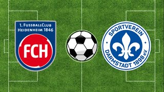 1 FC Heidenheim vs SV Darmstadt 98  Bundesliga 2324 Football Simulation PES 21 [upl. by Atsedom]