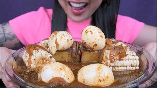 EGG  CORN  POTATO BOIL ASMR EATING SOUNDS NO TALKING  SASASMR [upl. by Felicio]