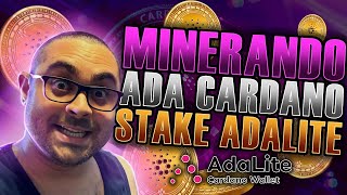 ⛏MINERANDO ADA CARDADO  STAKE ADALITE 2021 P INICIANTES🚀 [upl. by Akienaj689]