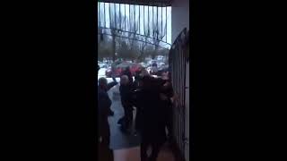 Mass brawl at Scottish funeral outside crematorium Glasgow [upl. by Bowlds]