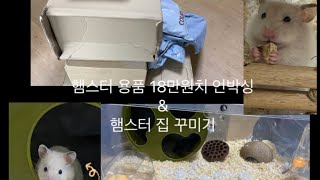 햄스터 용품 18만원치 개봉기amp햄스터 집 꾸미기 햄스터 용품언박싱개봉기햄토피아쿠팡지효 [upl. by Ariahaj]