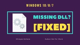 Missing DLL files on Windows 1087 Easy Fix [upl. by Ayhay]