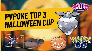 TOP 3 Ranked PVPOKE in the Halloween Cup Carbink wPower Gem  Pokemon Go Battle League [upl. by Reiser]