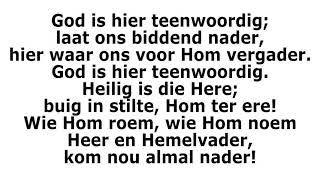 LIED 159 vers 1 2 God is hier teenwoordig laat ons biddend nader [upl. by Bounds792]