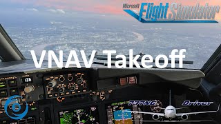 PMDG 737 Tutorial VNAV Takeoff [upl. by Lalittah]