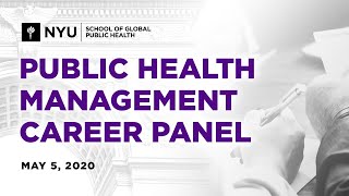 Public Health Management Career Panel [upl. by Ortrude]