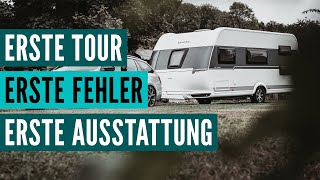 Erste Tour mit Wohnwagen Erstausstattung und die ersten Fehler 26 [upl. by Hamitaf979]