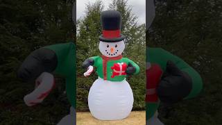 20Foot Snowman Goes Up In Seconds christmas christmasdecor inflatables [upl. by Dyanna]