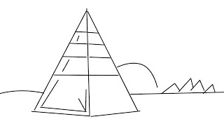 How to draw very easy pyramid step by step for beginners [upl. by Beatrix]