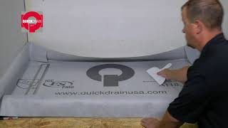 How to Install Waterproofing Sheet for Linear Shower Drain QuickDrain ShowerLine [upl. by Isleen]