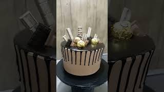 Beautiful Charlotte Tower cake dairy milk and furniture and bubbly decorate short video [upl. by Peterec]