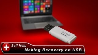 Toshiba HowTo Create System Recovery Media on a USB Flash Drive with a Windows 8 Laptop [upl. by Nnylf]