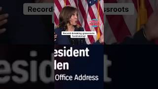 Record breaking grassroots fundraising kamalaharris news [upl. by Herbst]