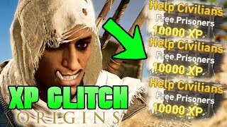 AC Origins XP GLITCH FARM 2023 Assassins Creed Level Farm Fast LVL UP Working Glitches Leveling [upl. by Jehias77]