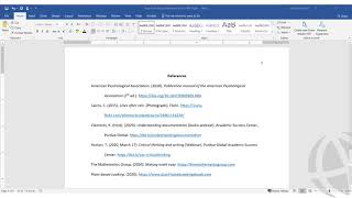 Formatting an APA Style Reference List [upl. by Anileh444]