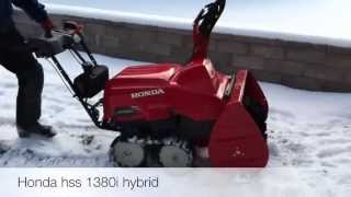 Honda HSS 1380i hybrid snöslunga trackdriven snowblower 12 [upl. by Nodlew]