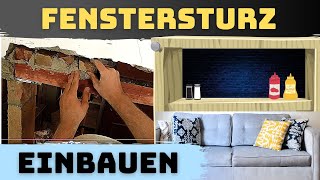 Fenstersturz nachträglich einbauen  Betonsturz  Überlager auf mauern  Durchreiche bauen Teil 2 [upl. by Eugirne978]