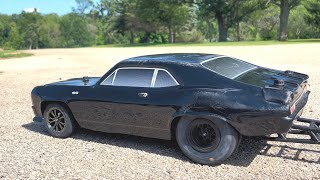 TESTING out the BRAND NEW NoPrep DRAG TIRES on my 1969 Chevy Nova SS TRAXXAS DRAG SLASH [upl. by Anallese]