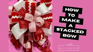 How to Make a Stacked Bow  Easy Bowdabra Bow Maker Tutorial [upl. by Aianat]