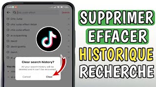 comment voir et supprimer son historique tiktok  comment effacer historique tik tok [upl. by Lorrad]