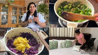 VlogPaneer Jalfrezi  Cabbage Pesarapappu  Capsicum Senagapindi Fry kitchen teluguvlogs cooking [upl. by Askwith]