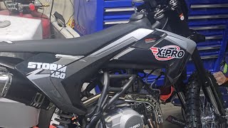 unboxing the new 2023 xpro Storm 150cc dirt bike Mr Bentleys upgrade has arrived [upl. by Hbaruas]