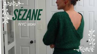 Sézane review TRY ON  Come to the NYC store with me  SEZANE Fall 2024 [upl. by Enilehcim541]