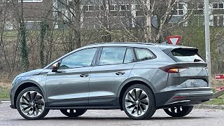 Skoda NEW Enyaq IV60 2022 in4K Graphite Grey Metal 21 Inch Betria Walk Around amp Detail inside [upl. by Pepe]