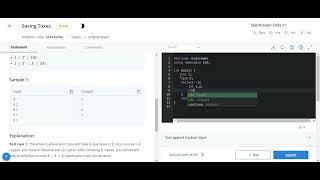 Saving Taxes Codechef solution  Starter 75 codechef contest [upl. by Nivert]