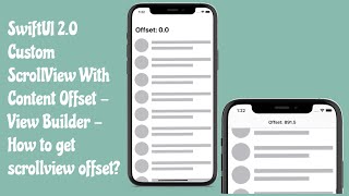 SwiftUI 20 Building Custom ScrollView With Content Offset Using View Builder  SwiftUI Tutorials [upl. by Cirdek]