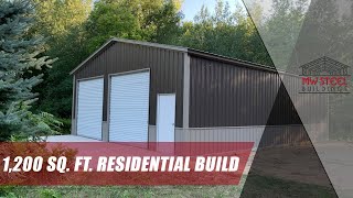 30x40x11 Steel Garage in Kent City Michigan [upl. by Oflodur]