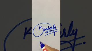 Signature for Kimberly  K letter signature style shorts signature calligraphy [upl. by Adnah379]