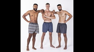 Mens Plaid Boxer Shorts Woven Cotton [upl. by Patrizius]